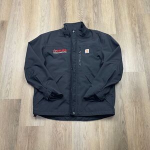 Carhartt Jacket Mens Medium Black Storm Defender Workwear Full Zip Outdoor